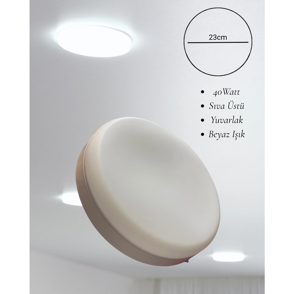 Osaka Light Osaka Sıva Üstü Yuvarlak LED Armatür 40W Beyaz Işık Armatür Fiyatı