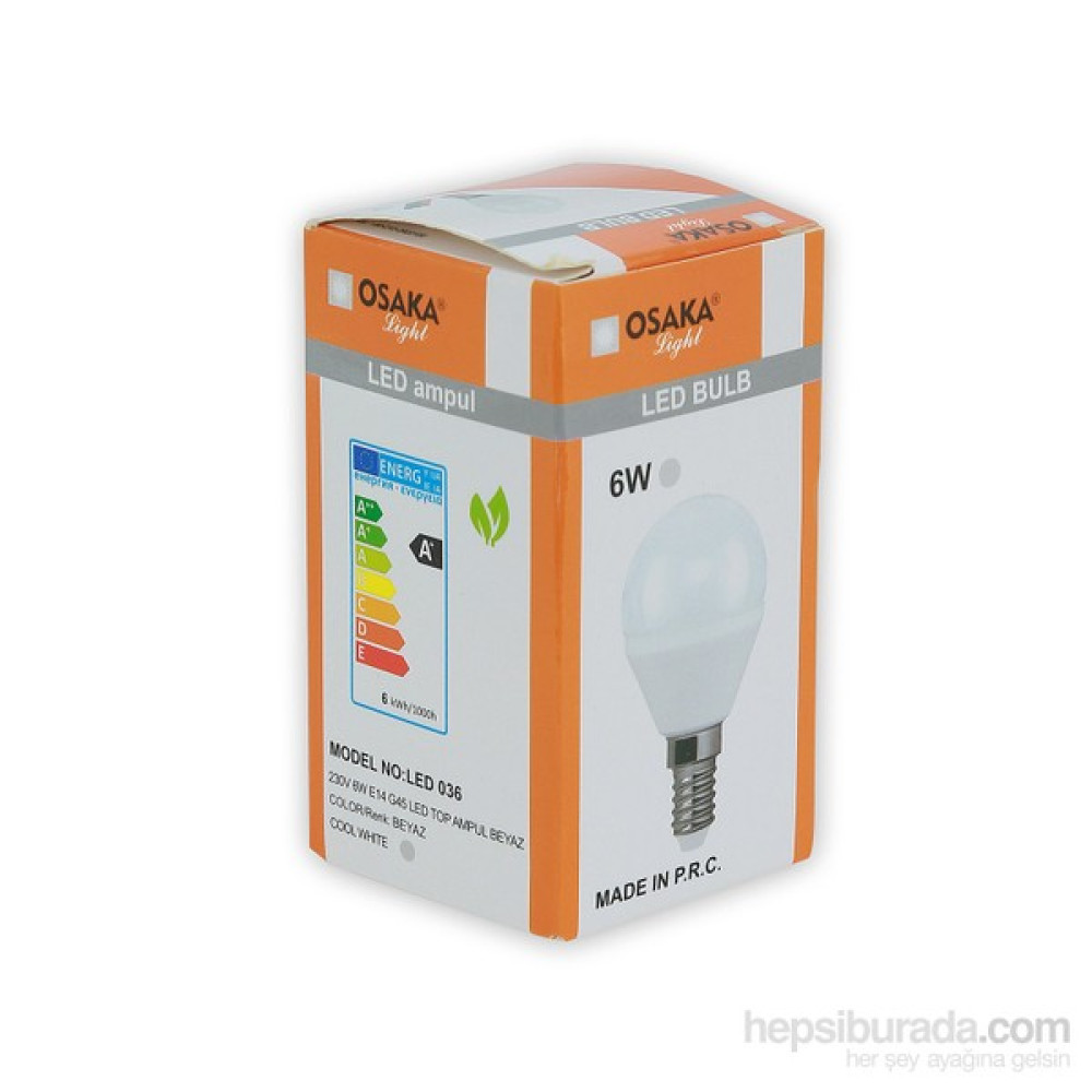 Osakalight 6W Led Top Ampul E14 Beyaz Led Aydınlatmalar Fiyatı