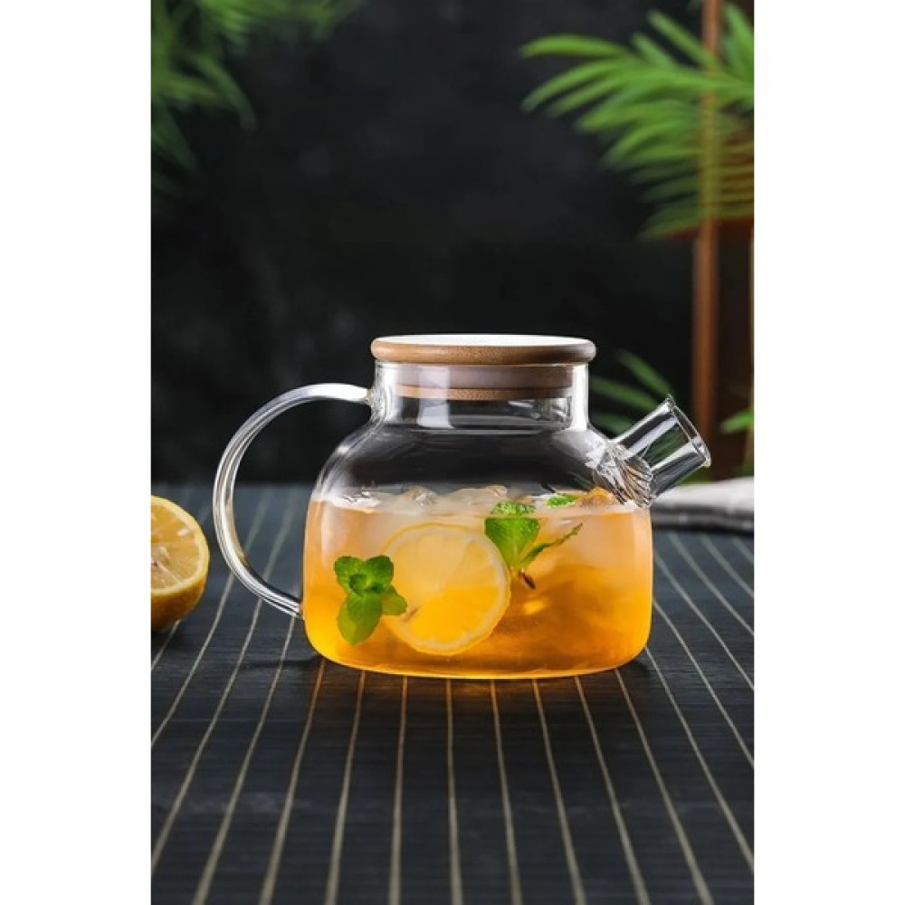 Osaki Home 900 ml Bambu Kapaklı Isıya Dayanıklı Borosilikat Bitki Çayı Demliği - 1000Ml Çay / Çaydanlık Setleri Fiyatı