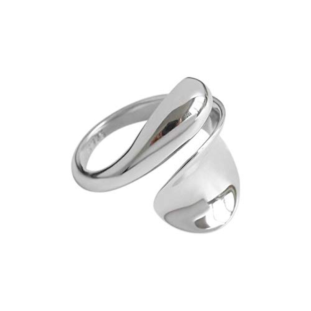 OSALAD 925 Sterling Silver Large Plain Snake Rizable Rings Women Luxury Gold Rock Punk Adjustable Statement Jewelry