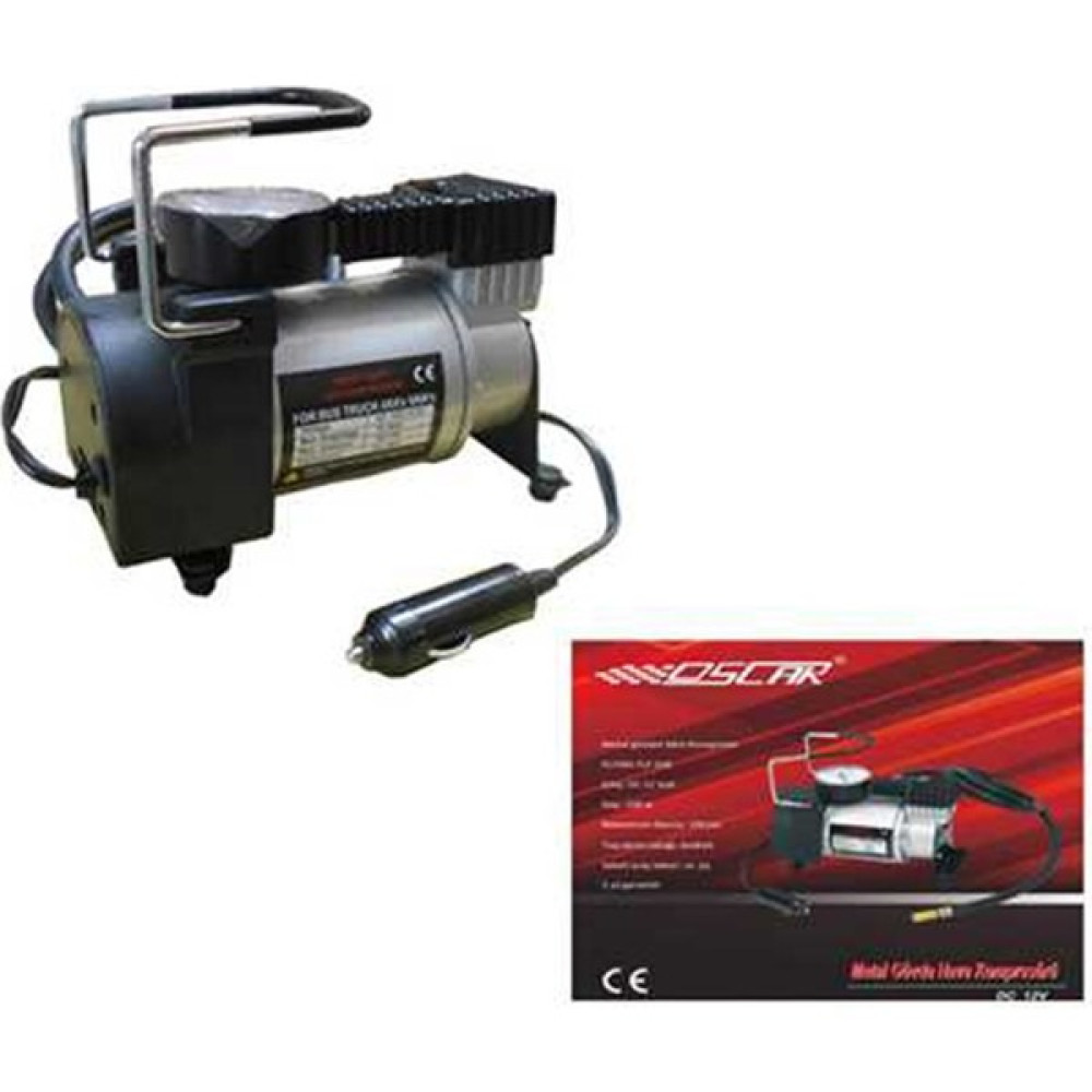 Oscar Hava Kompresörü Metal Geniş Piston Çantalı 12V. Lastikler Fiyatı