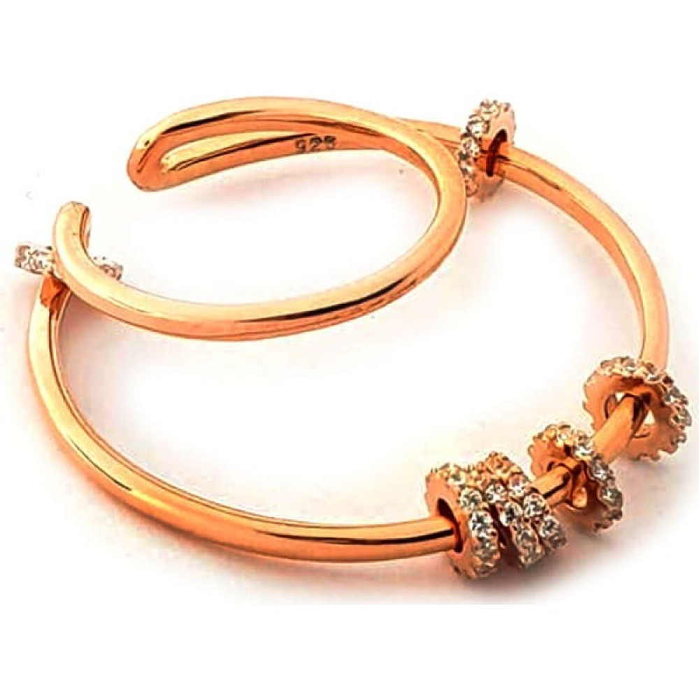 Ose Shop Italyan Tasarimi Zirkon Taslı Gümüş Rose Sıkıştırmalı Kıkırdak Küpesi  Gümüş Küpe Fiyatı
