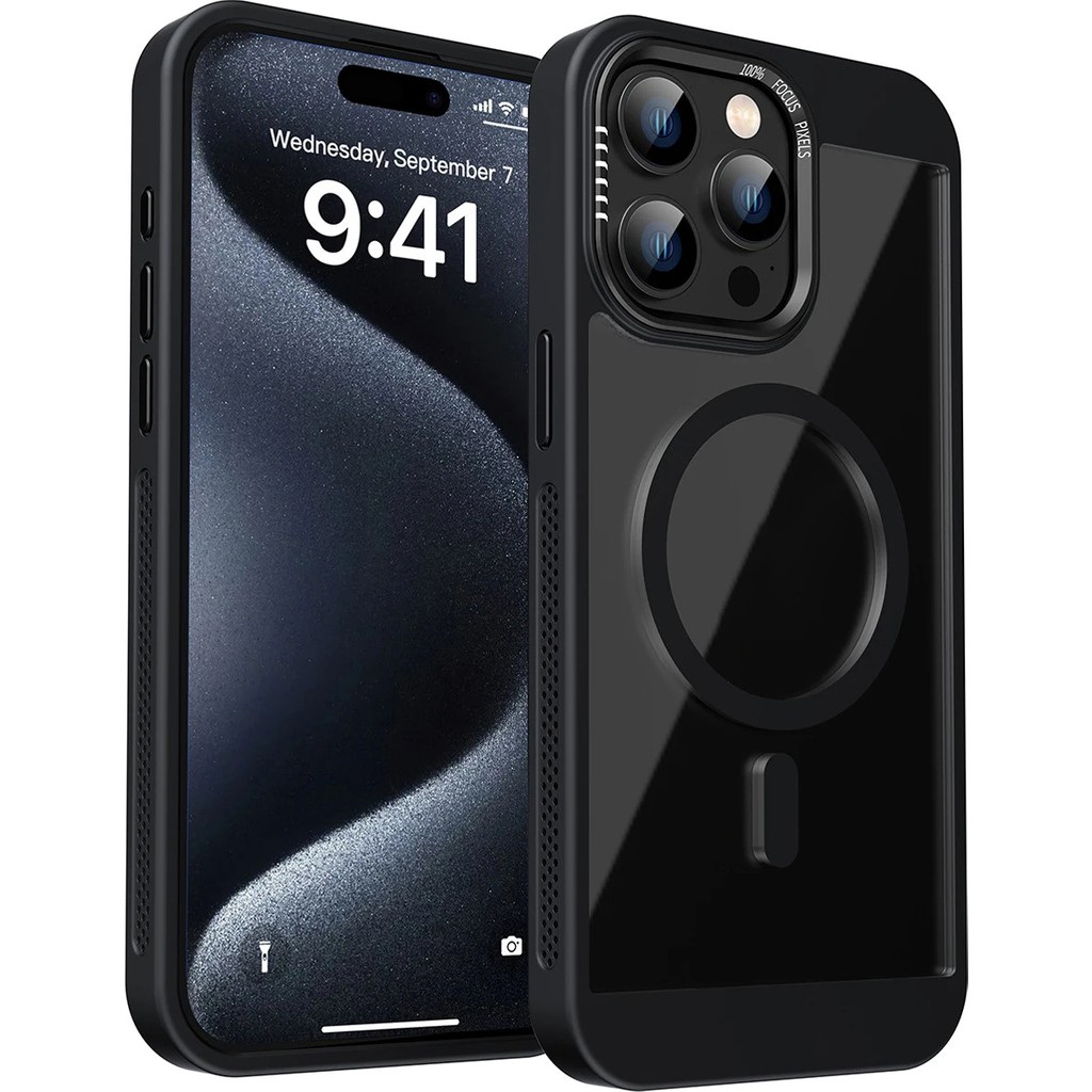 OSG iPhone 15 Pro Uyumlu Magsafe Destekli Kamera Koruma Çerçeveli Darbe Emici Ultra Premium Kılıf - Siyah Diğer Fiyatı