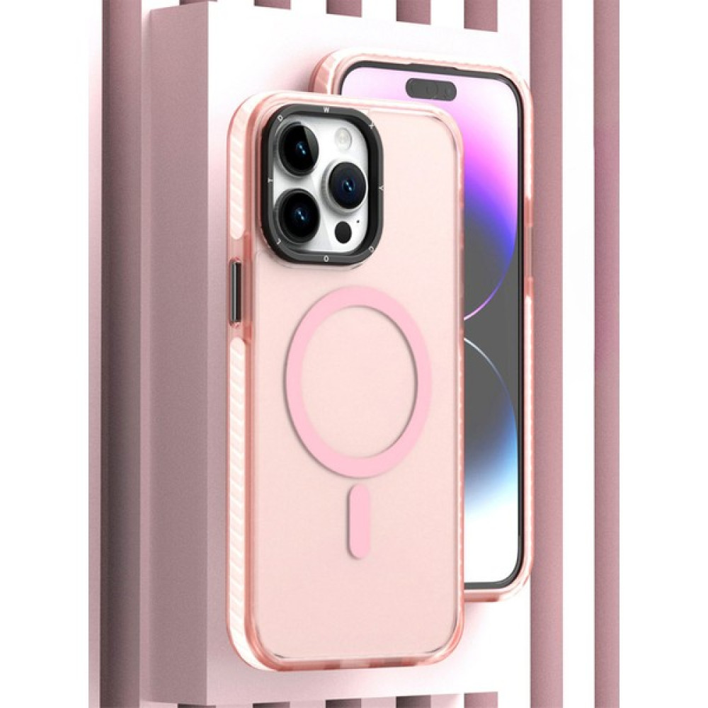 Osgtek Apple iPhone 13 Pro Max Uyumlu Darbe Emici Yüksek Kalite Magsafe Özellikli Premium Tokyo Kılıf - Pembe Cep Telefonu Kılıfı Fiyatı