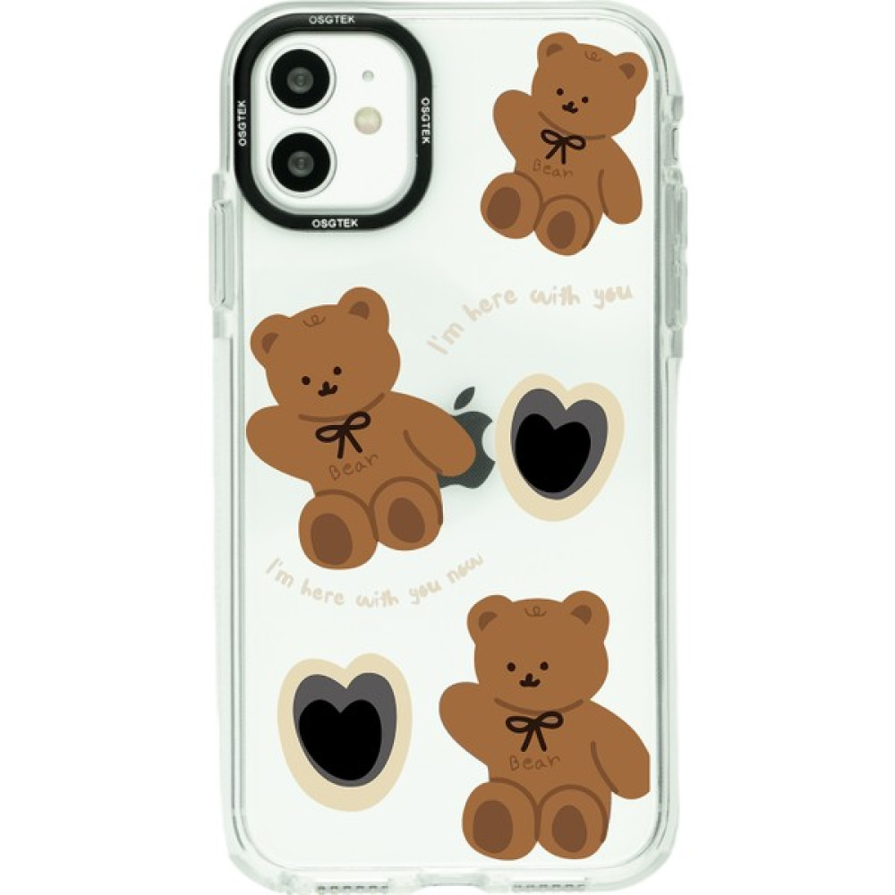 Osgtek iPhone 11 Uyumlu Ayıcık Desenli Darbe Emici Kamera Çerçeve Korumalı Şeffaf Kılıf - HBCV00005K5AKF Cep Telefonu Kılıfı Fiyatı
