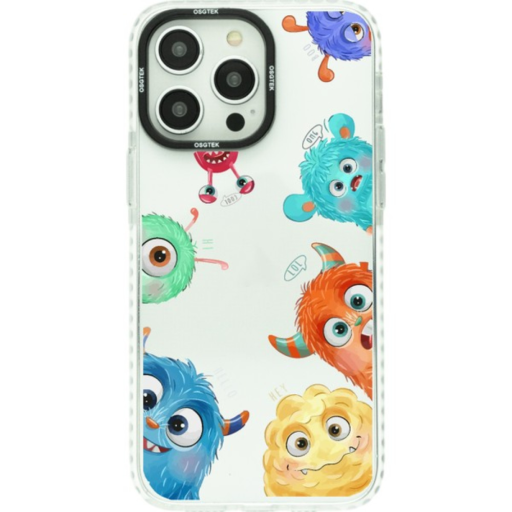 Osgtek iPhone 12 Pro Max Uyumlu Sevimli Canavar Desenli Darbe Emici Kamera Çerçeve Korumalı Şeffaf Kılıf - HBCV00005K5IXZ Cep Telefonu Kılıfı Fiyatı