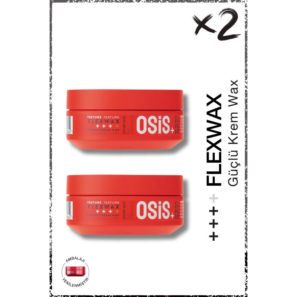 Osis Flexwax Ultra Güçlü Doku Veren Krem Wax 85ML x 2 Adet | Yeniden Şekillendirilebilen Stiller Diğer Fiyatı