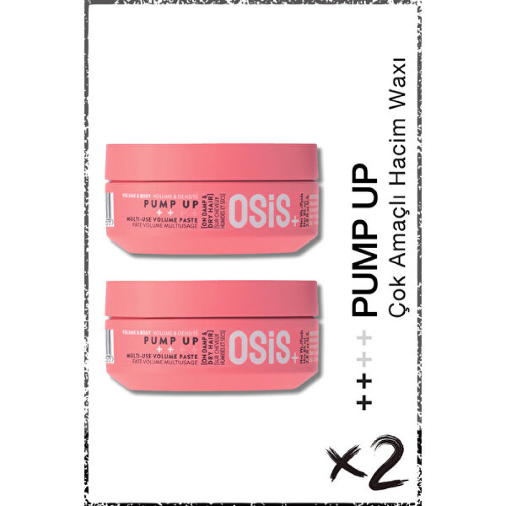 Osis Pump Up Çok Amaçlı Hacim Waxı 85ML x 2 Adet | Dipten Hacim Yumuşak Tutuş & Dolgunluk Wax Krem - Renkli Saç Şekillendirici Krem Fiyatı