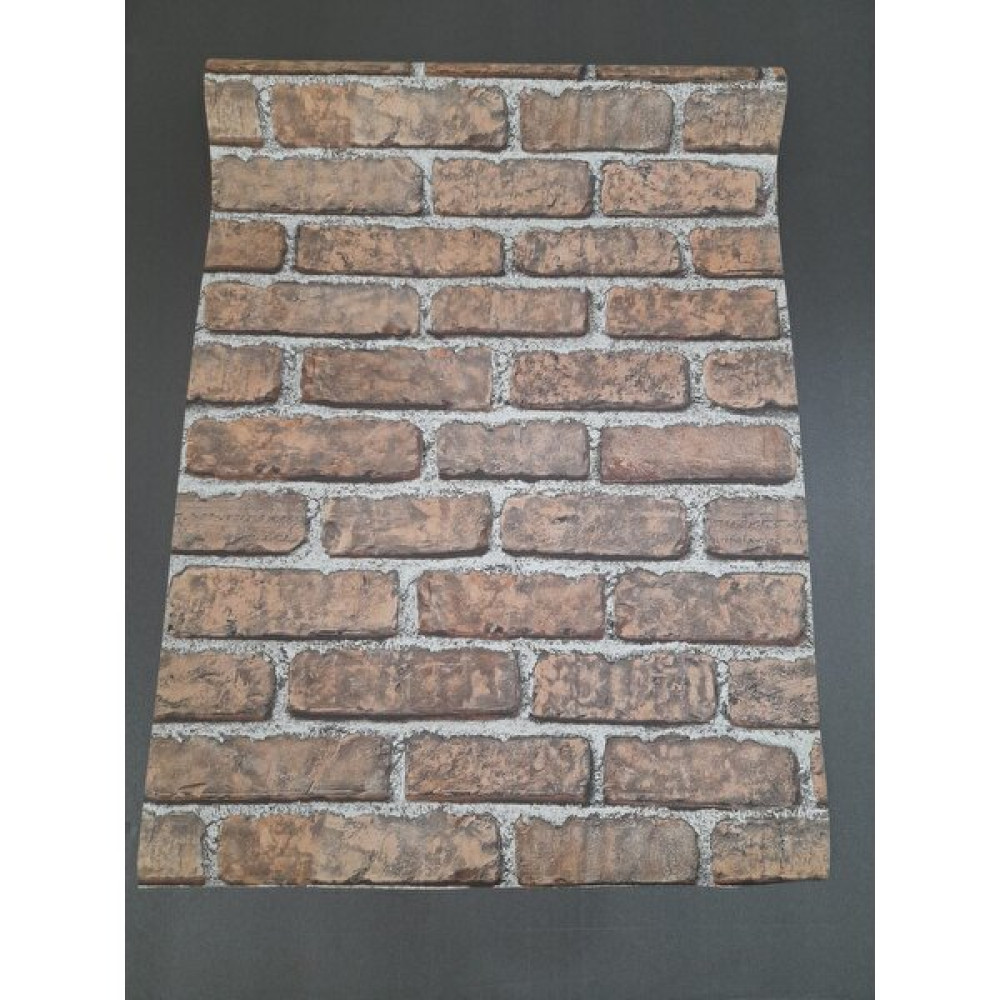Oskar Gerçek Tuğla Görünümlü 3D Duvar Kağıdı(5m2) - Kiremit - 53 x 1000 cm Duvar Kağıdı Fiyatı