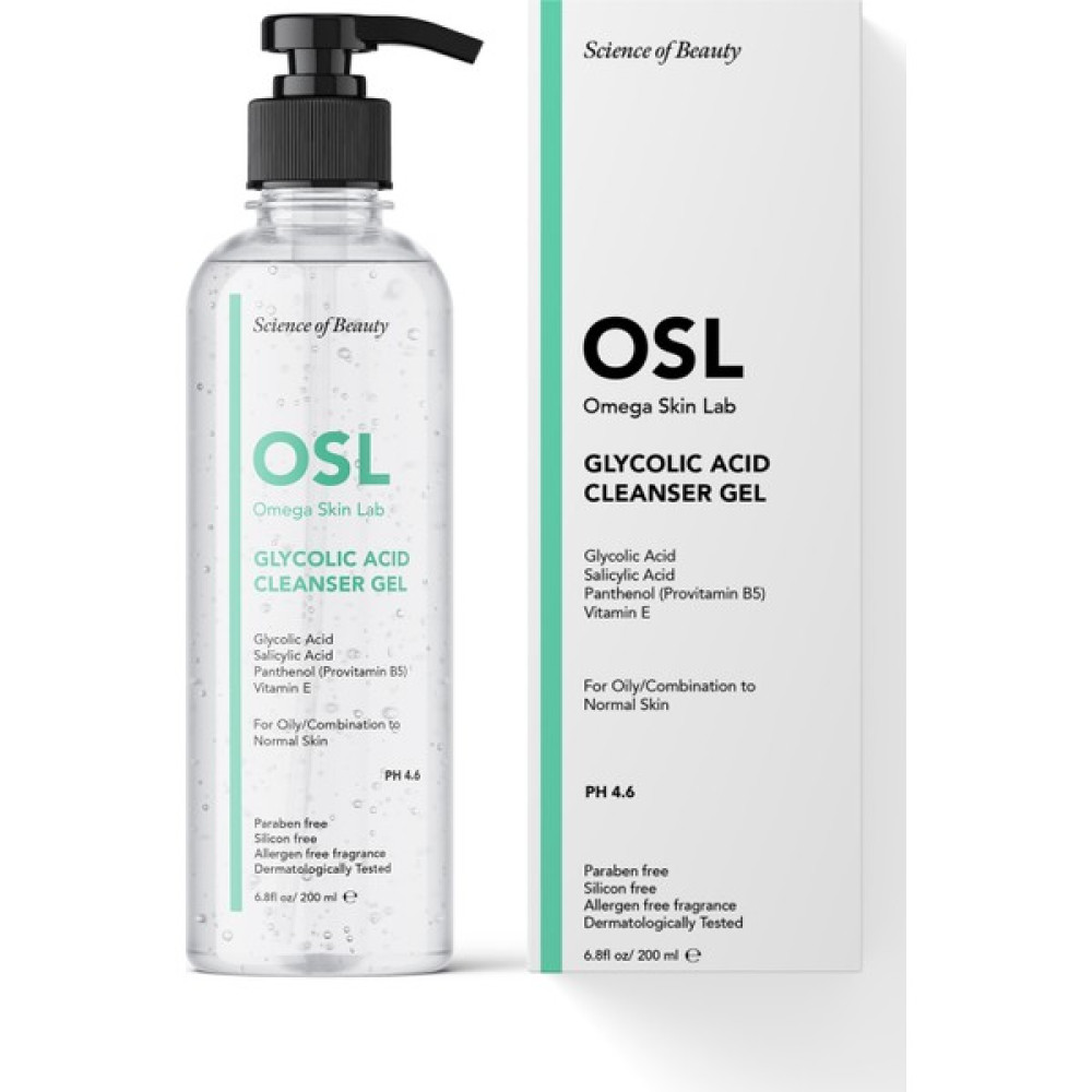 Osl Glycolic Cleanser Gel 200 ml (Yağlı ve Karma Ciltler için Temizleme Jeli) Cilt Temizleme ve Peeling Fiyatı