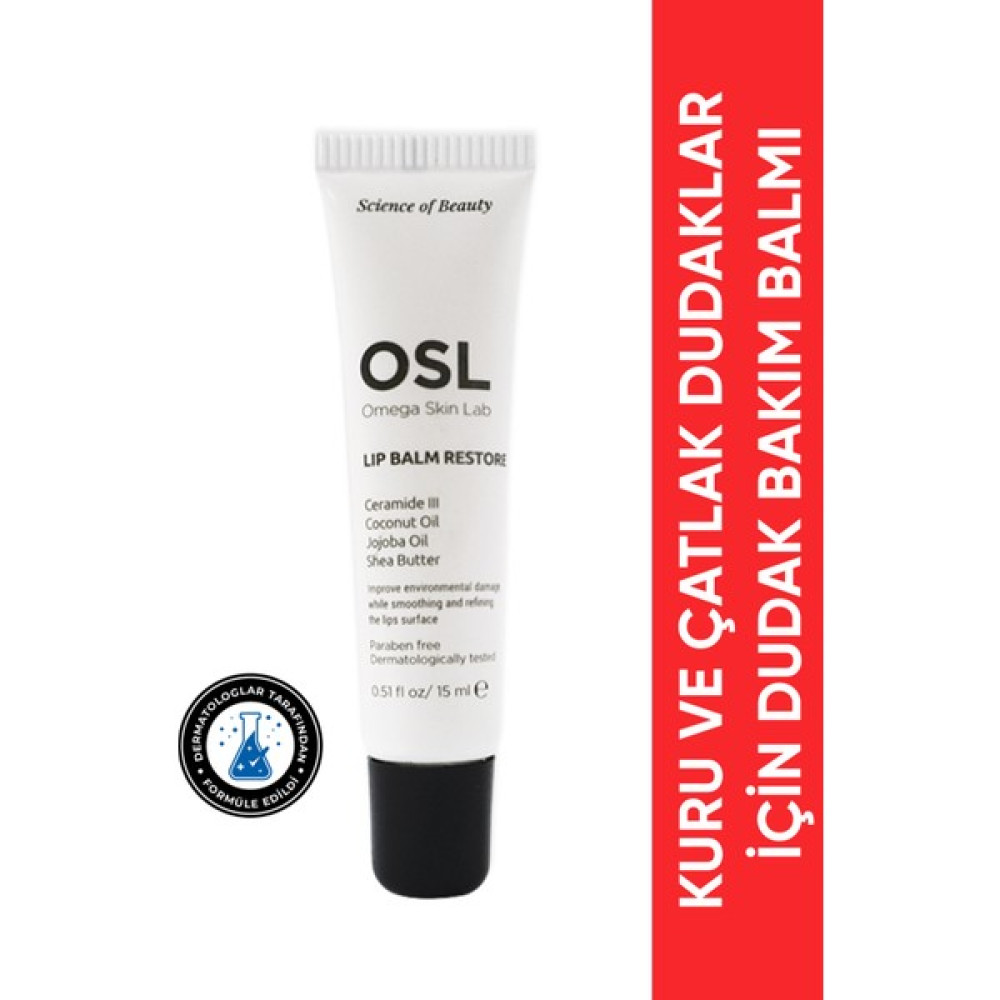 OSL Omega Skin Lab Kuru Ve Çatlak Dudaklar İçin Dudak Bakım Balmı - Lip Balm Restore 15ml Oto Boyaları Fiyatı