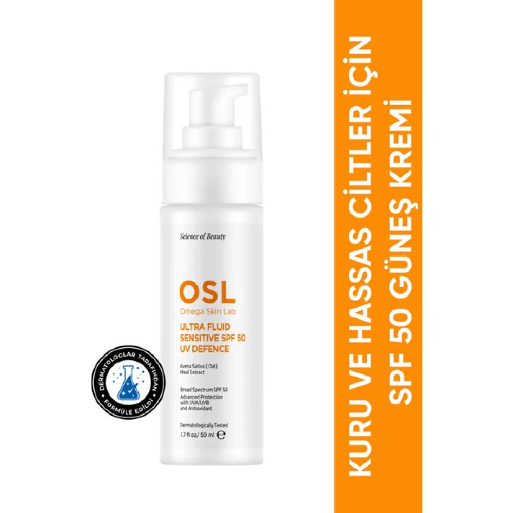 Osl Omega Skin Lab - Kuru Ve Hassas Ciltler İçin Spf 50 Güneş Kremi - Ultrafluid Sensitive Spf50 50 ml Oto Boyaları Fiyatı