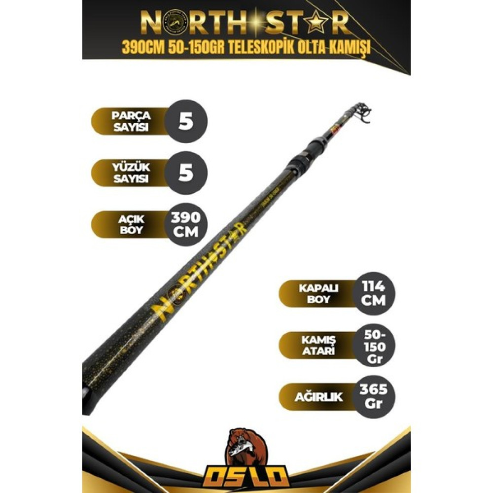 Oslo North Star 390CM 50-150GR Teleskopik Olta Kamışı Oto Boyaları Fiyatı