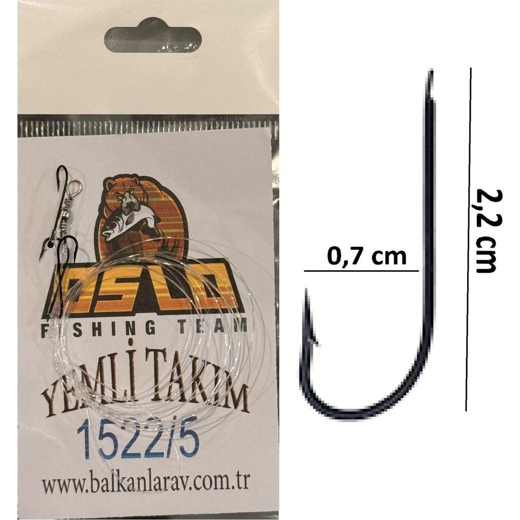 Oslo Oslo Çupra Mercan Mırmır Sarıkanat Kıyı Tekne Yemli Lüx Dip Takımı Iğne No:5 Suni Balık Yemi / Rapala Fiyatı