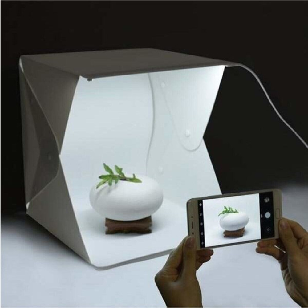 OSM 20 x 20 cm Profesyonel Stüdyo LED Işıklı Çift Sıra Ürün Fotoğraf Çekim Çadırı Video Kamera Aksesuarları Fiyatı