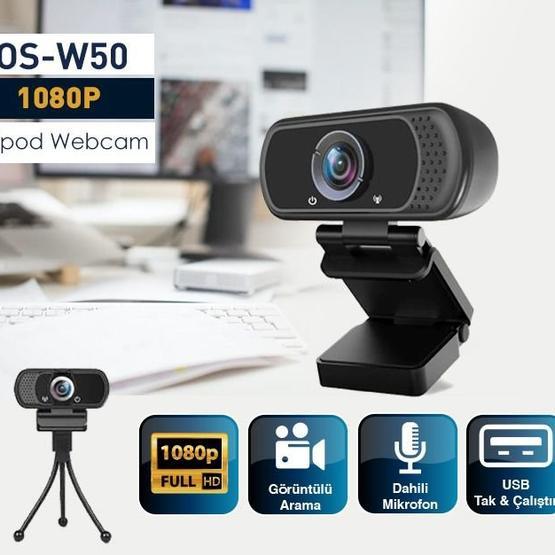 Osmart OS-W50 2Mp 1080P Full Hd Mıkrofonlu Webcam