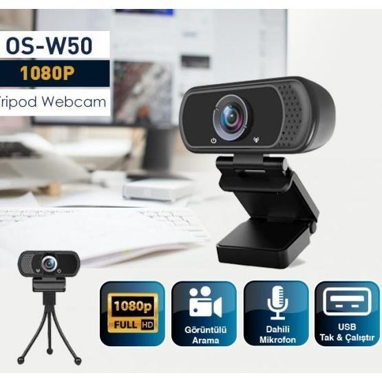 Osmart OS-W50 2Mp 1080P Full Hd Mıkrofonlu Webcam