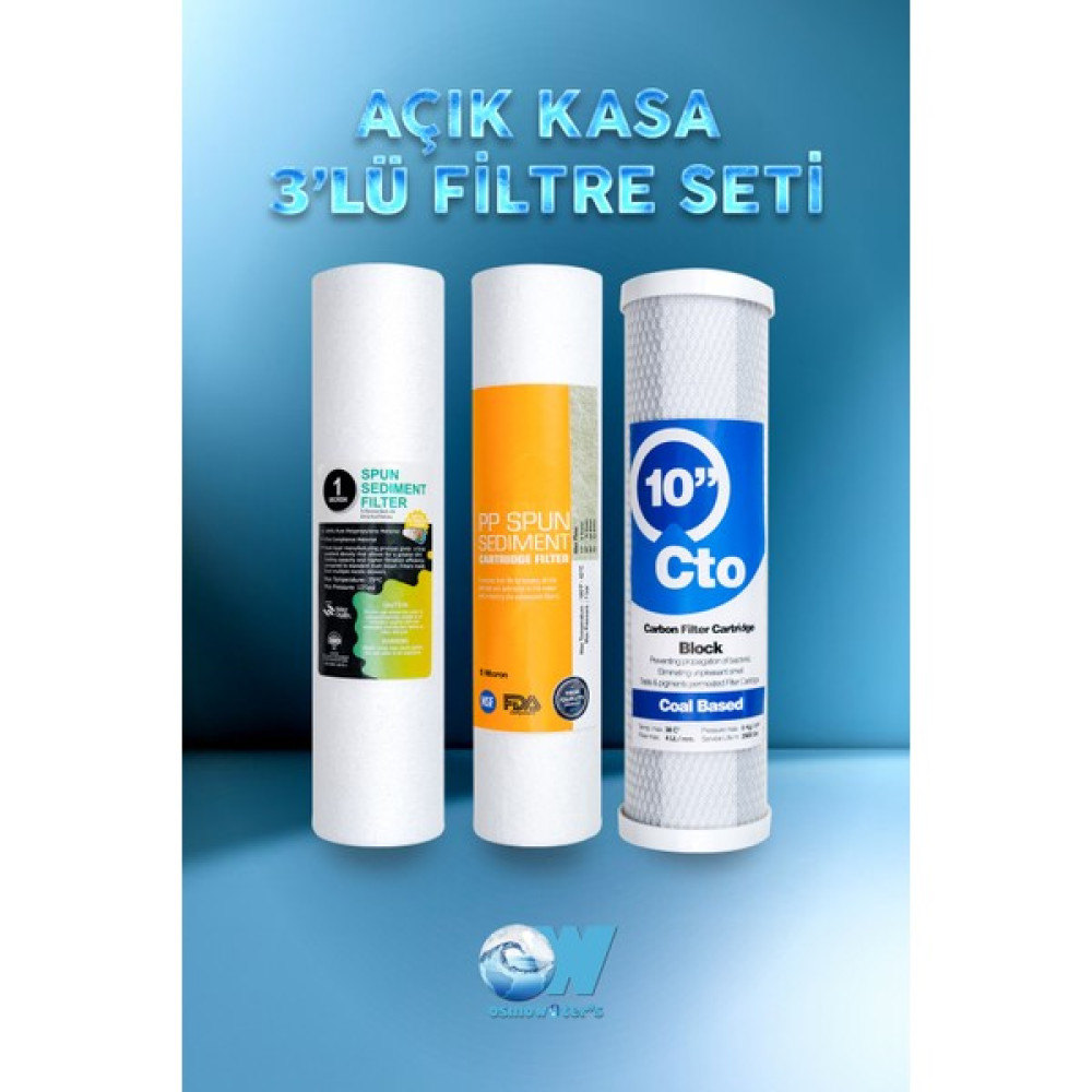Osmowaters Açık Kasa 3'lü Filtre Sistemi - Beyaz Bahçe Makinesi Aksesuar & Yedek Parça Fiyatı