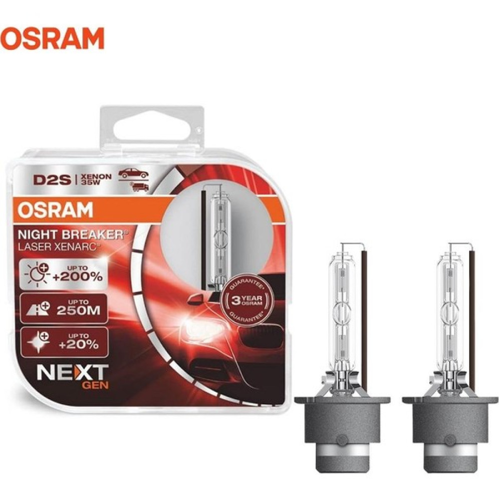 OSRAM 12V-85V XENON AMPUL D2S 35W 4400 K +%200 FAZLA IŞIK (NIGHT BREAKER UNLIMITED) (2 AD) Oto Boyaları Fiyatı