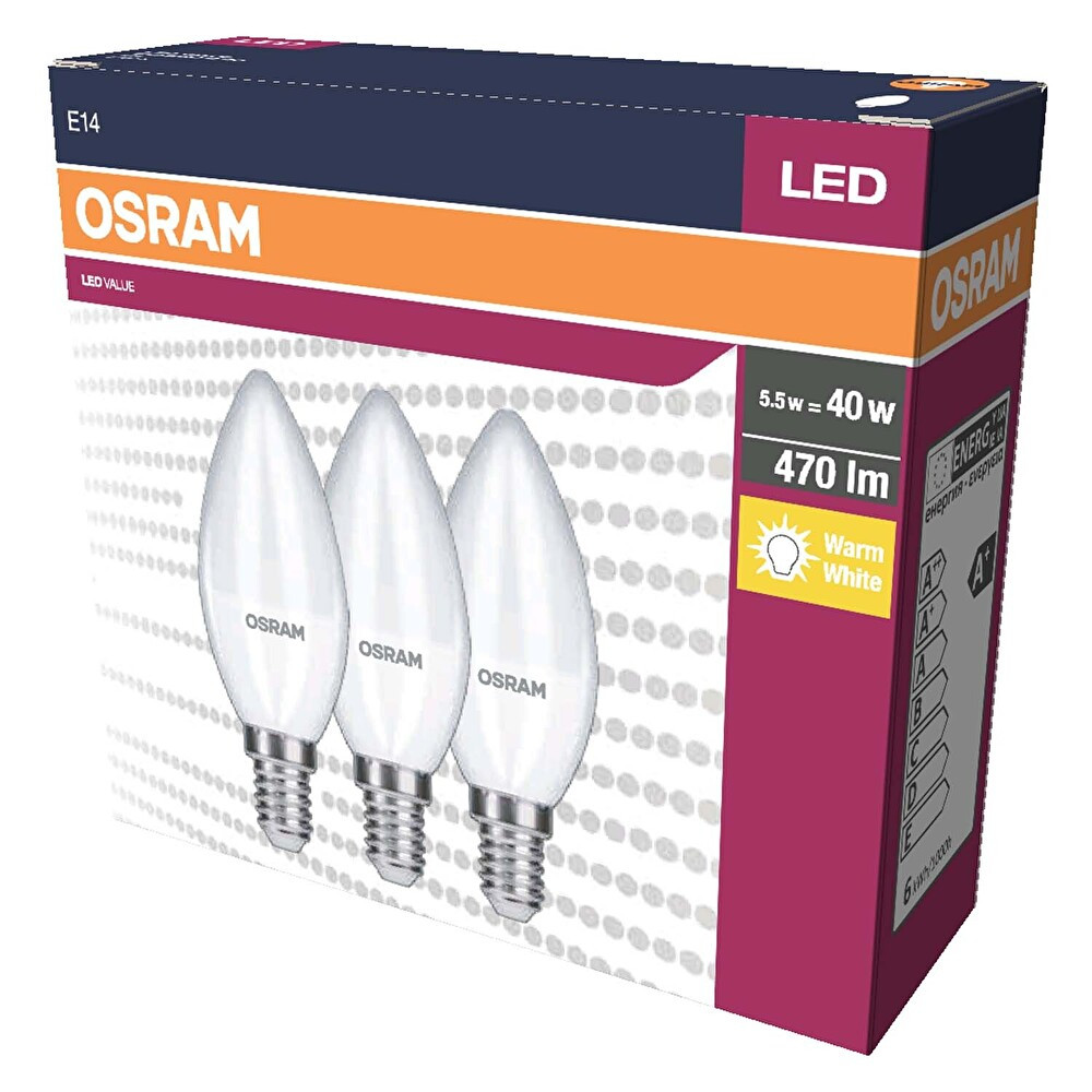 Osram E14 470 Lm Sarı Işık Led Ampül 3'lü Tasarruflu Ampul Fiyatı