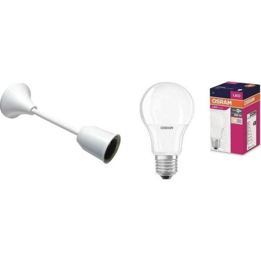 Osram Porselen Askı Takımı Askı Duy + Osram 8,5W LED Ampul Beyaz Oto Boyaları Fiyatı