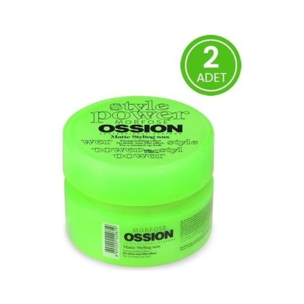 Ossion Matte Styling Wax Yeşil 100 ml x 2 Adet - 1 Oto Boyaları Fiyatı