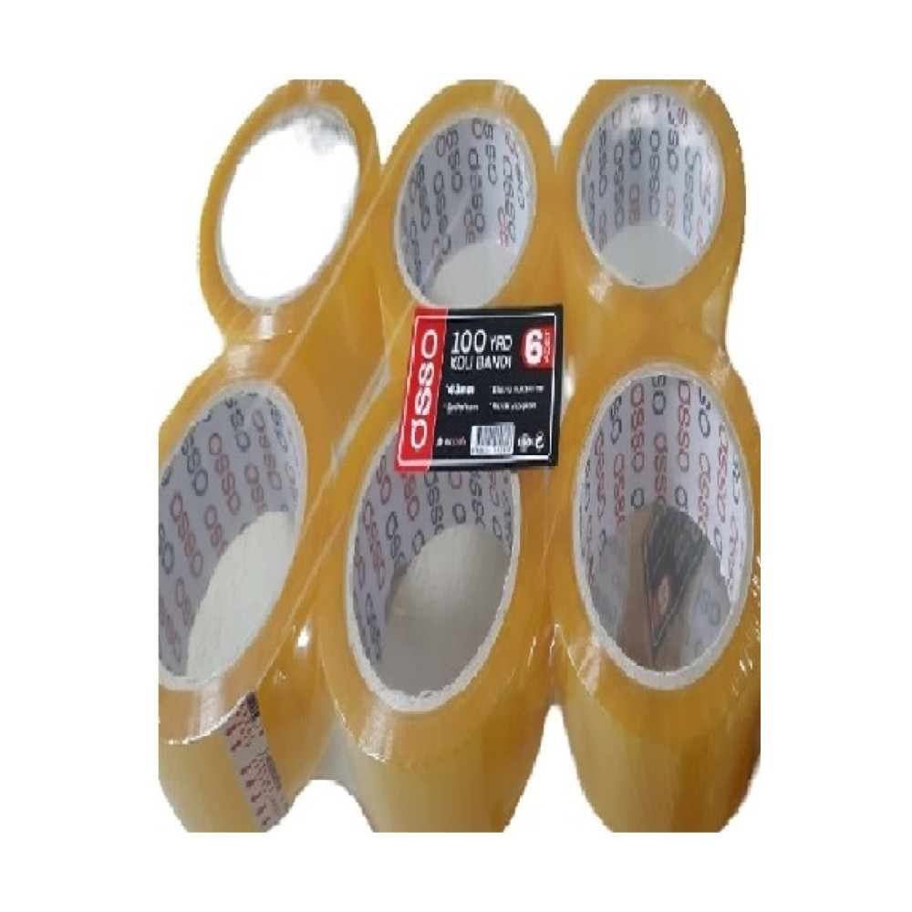 Osso Şeffaf Koli Bandı 43x100 - 6 Adet (6LI PAKET) Nalburiye & Hırdavat Fiyatı