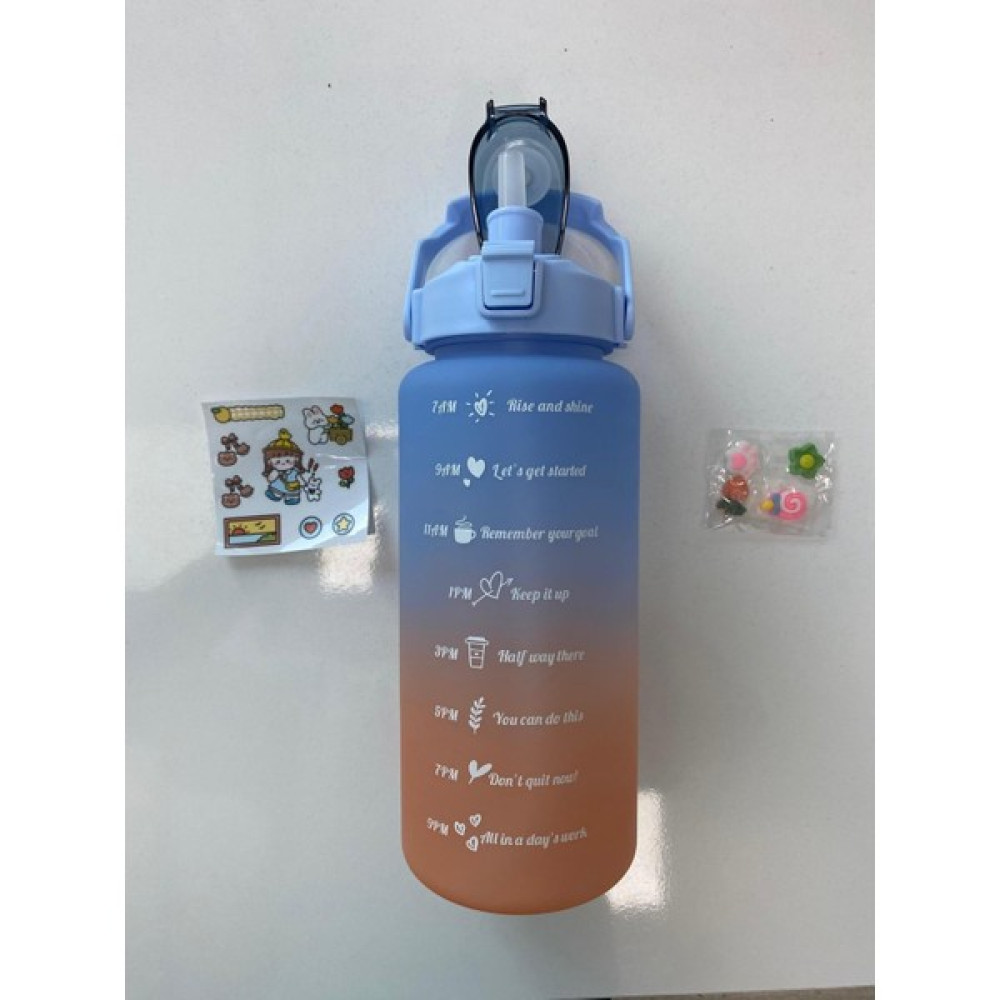 Osteti Motivasyonel 2'li Set Su Matarası - Spor Salonu Su Matarası - 2 Lt ve 900 ml Yavru Matara Suluk Suluk Fiyatı