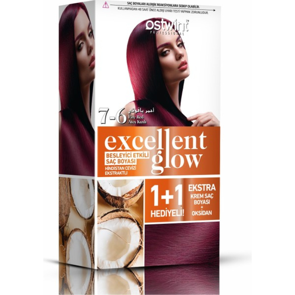 Ostwint Excellent Glow 1+1 Li Saç Boyası Seti No.7.6 Ateş Kızılı Oto Boyaları Fiyatı