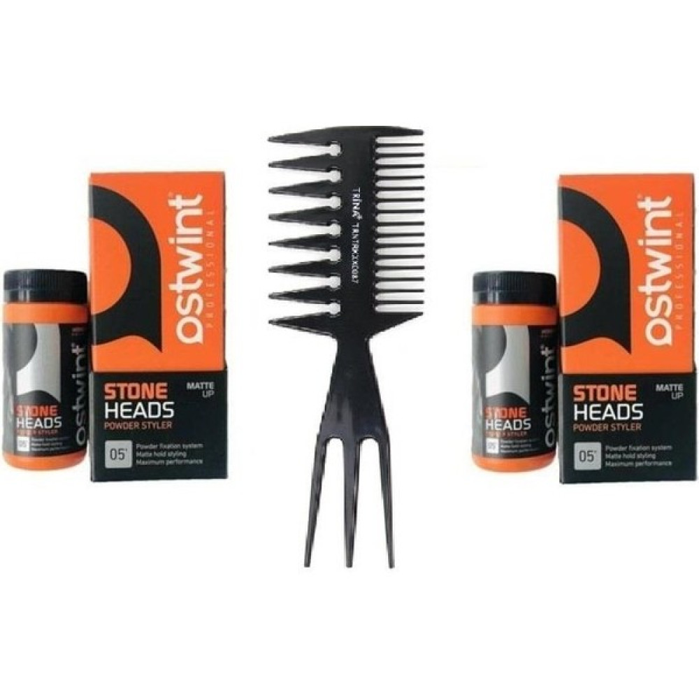 Ostwint Pudra Wax 20ML Turuncu Saç Pudrası Stone Heads No:5+Wax Tarak Saç Şekillendirici Krem Fiyatı