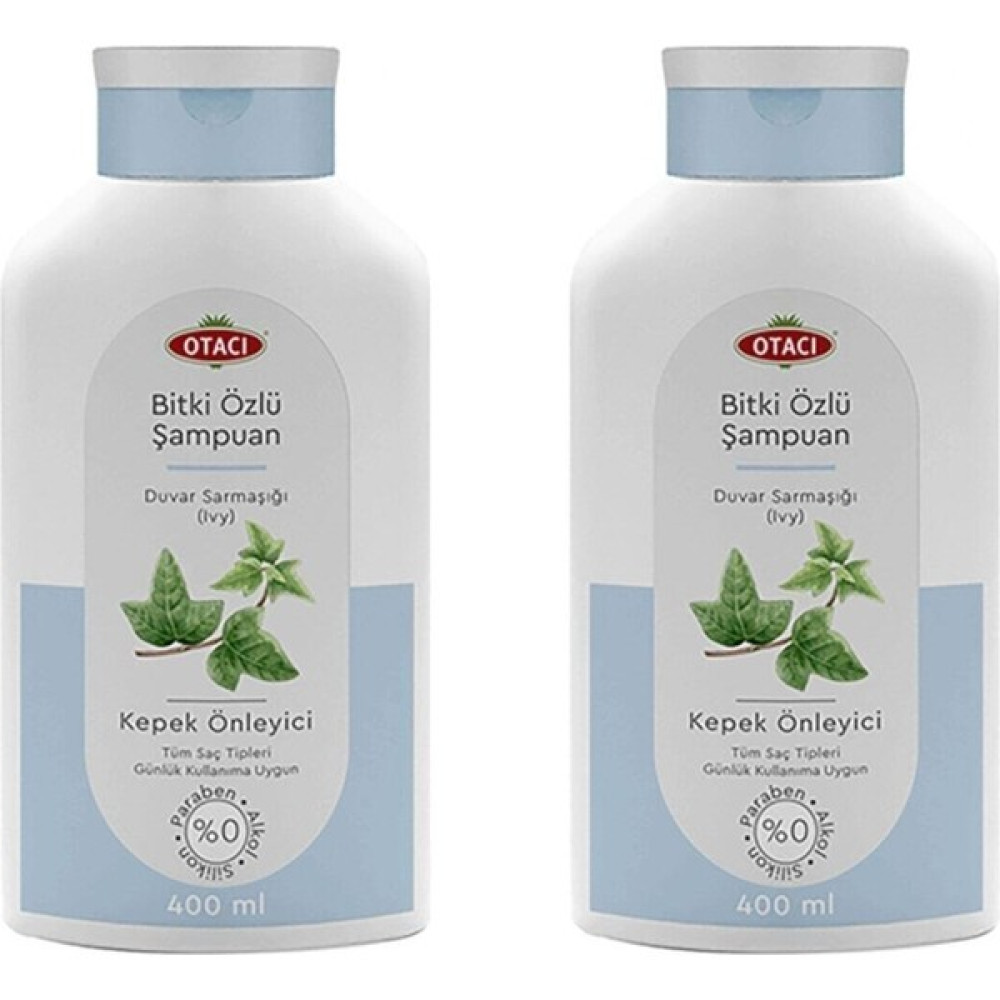 Otacı Bitki Özlü Kepek Şampuan Duvar Sarmaşığı(Ivy) 400 Ml 2 Adet Otacı Bitki Özlü Kepek - 1 Şampuan ve Saç Kremi Fiyatı