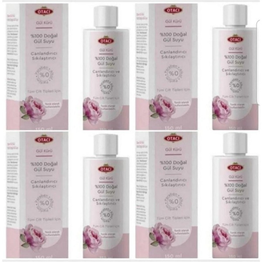 Otacı Gül Kürü %100 Doğal Gül Suyu 150ML x 4 Adet Gülsuyu Cilt Temizleme ve Peeling Fiyatı