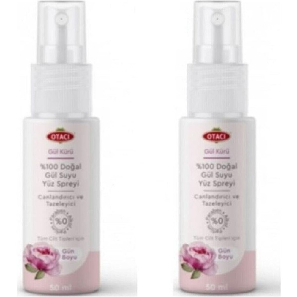 Otacı Gül Kürü %100 Doğal Gül Suyu Spreyi 50ML 2 Adet Cilt Temizleme ve Peeling Fiyatı