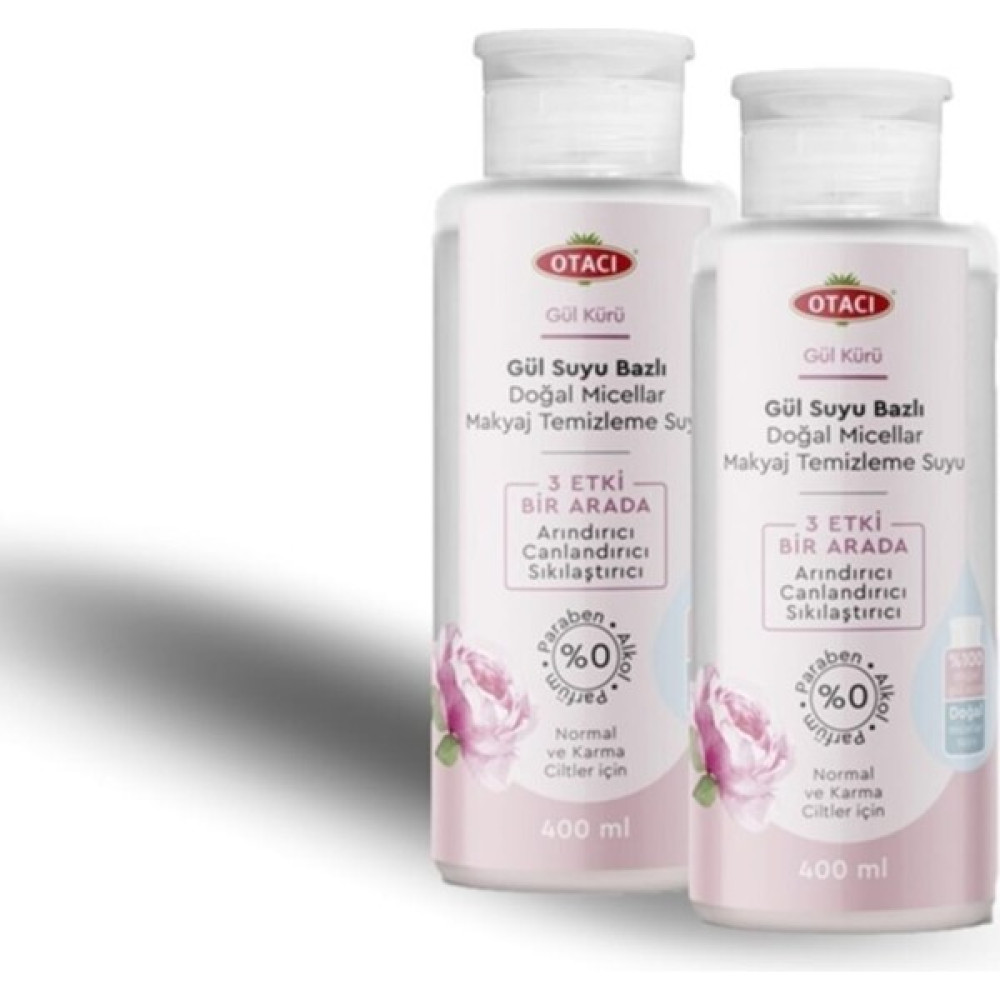Otacı Gül Kürü Gül Suyu Bazlı Doğal Micellar Makyaj Temizleme Suyu 400 ml (2 Adet) Cilt Temizleme ve Peeling Fiyatı