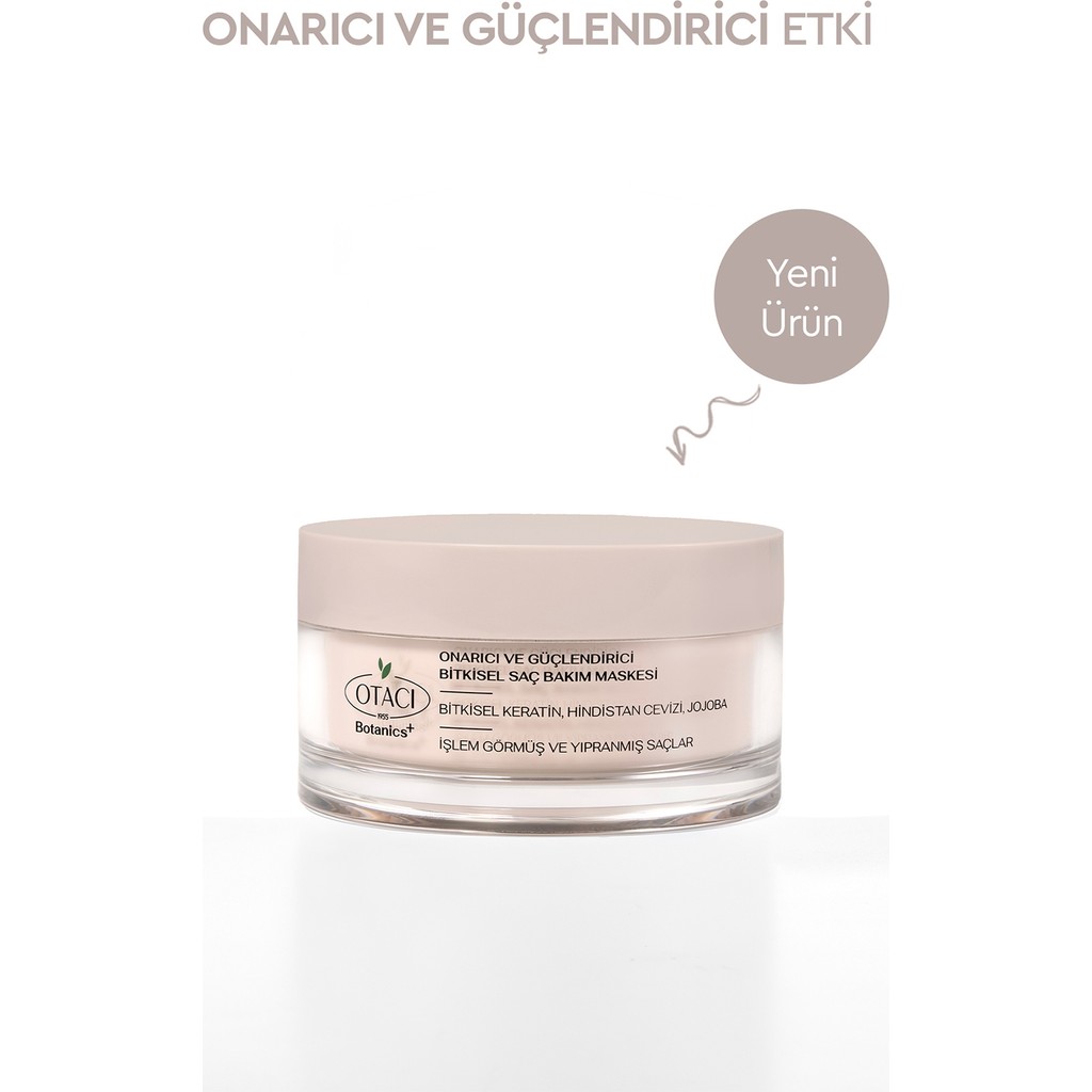 Otacı Onarıcı ve Güçlendirici Bitkisel Saç Bakım Maskesi İşlem Görmüş Saçlar İçin Krem Paraben İçermez Saç Bakım Maskeleri & Serumlar & Spreyler Fiyatı