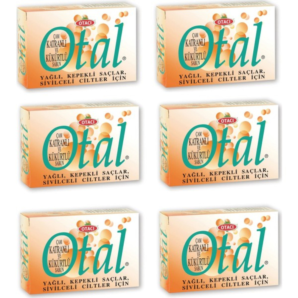 Otacı Otal Çam Katranlı Kükürtlü Sabun 80 gr 6 Adet-Yağlı Saçlar Sivilceli Ciltler Için Cilt Temizleme ve Peeling Fiyatı