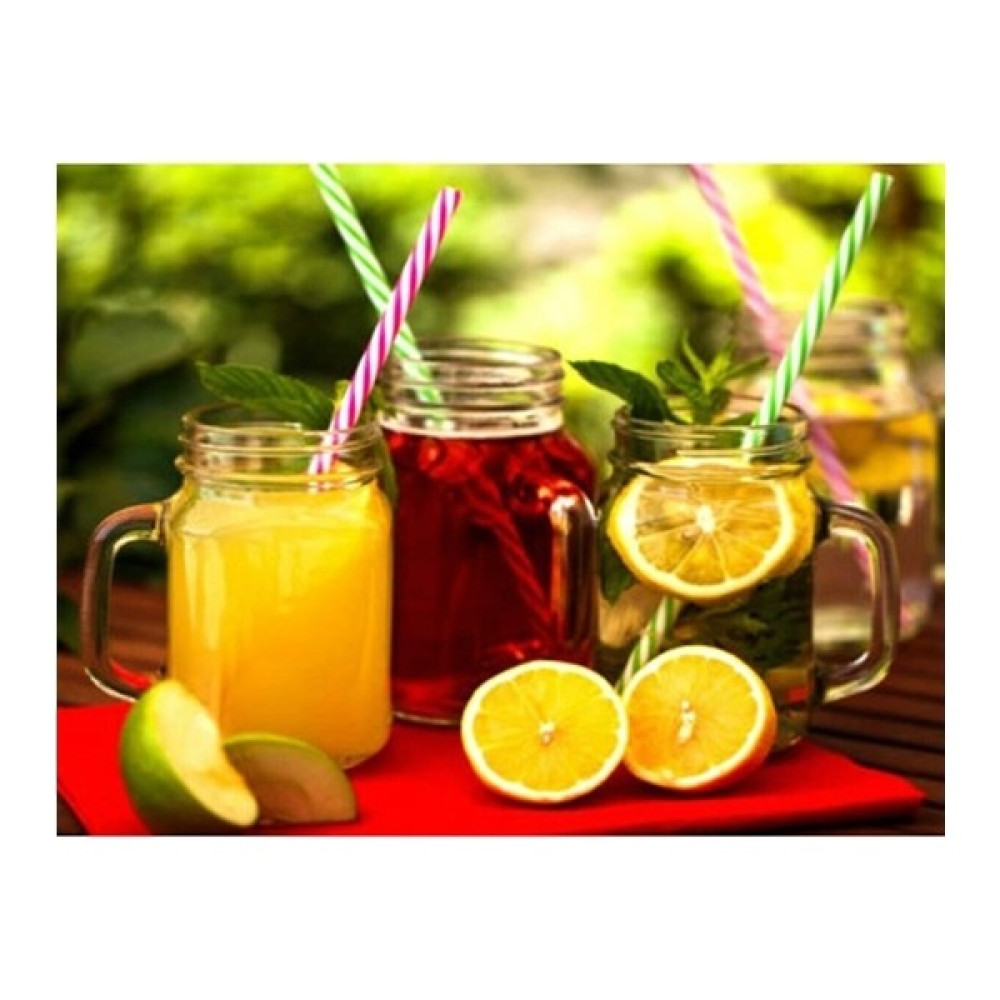 Otantik 24'lü Pipetli Cam Kavanoz Kupa 400ML Meşrubat Limonata Bardağı 4 Renk - 24 Adet - Renkli - 400 ml Fincan / Bardak / Kahve Takımı Fiyatı