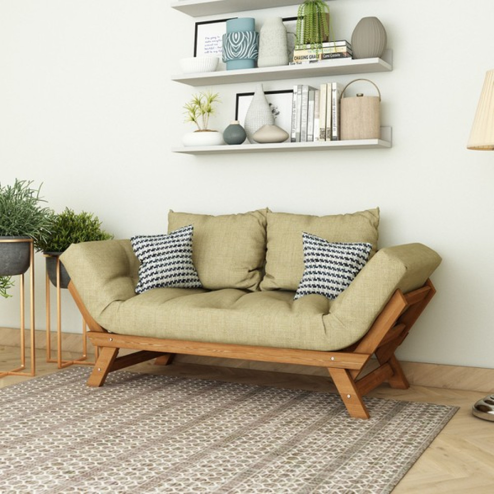 Otantik Ahşap Kanepe Teak Camel Renk Kanepe & Çekyat Fiyatı