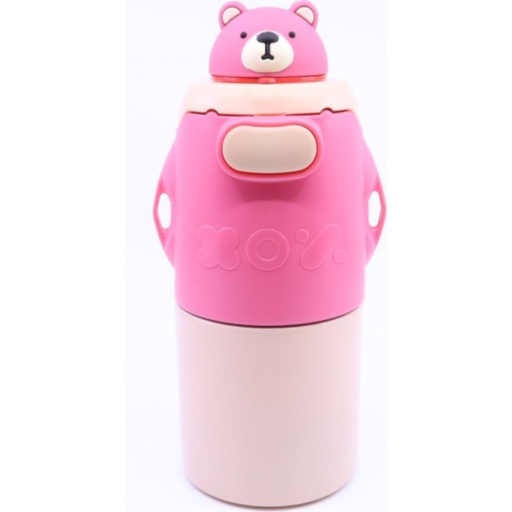 Otantik Ayıcıklı Termos Suluk Matara 620 ml - Pembe Kamp Mutfağı Fiyatı