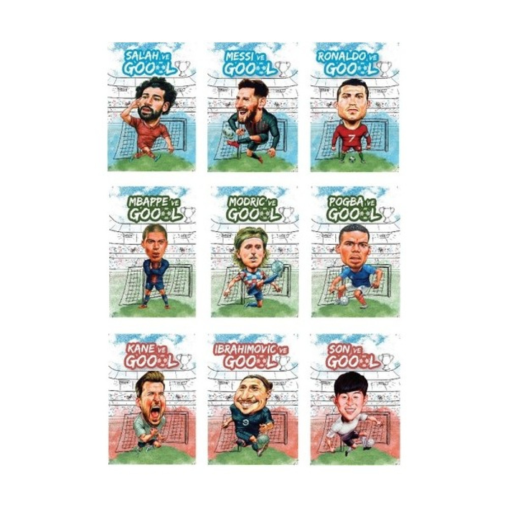 Otantik Kitap Futbolcular Çizgisiz Not Defteri Seti 9 Defter (Ibrahimovic-Son-Salah-Ronaldo-Pogba-Modric-Messi-Mbappe-Kane) Not Defteri & Bloknot Fiyatı