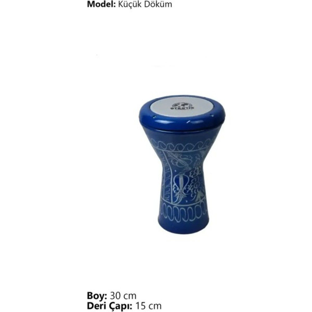 Otantik Müzik Küçük Döküm Mavi Erzincan İşleme Darbuka Vurmalı Çalgılar Fiyatı