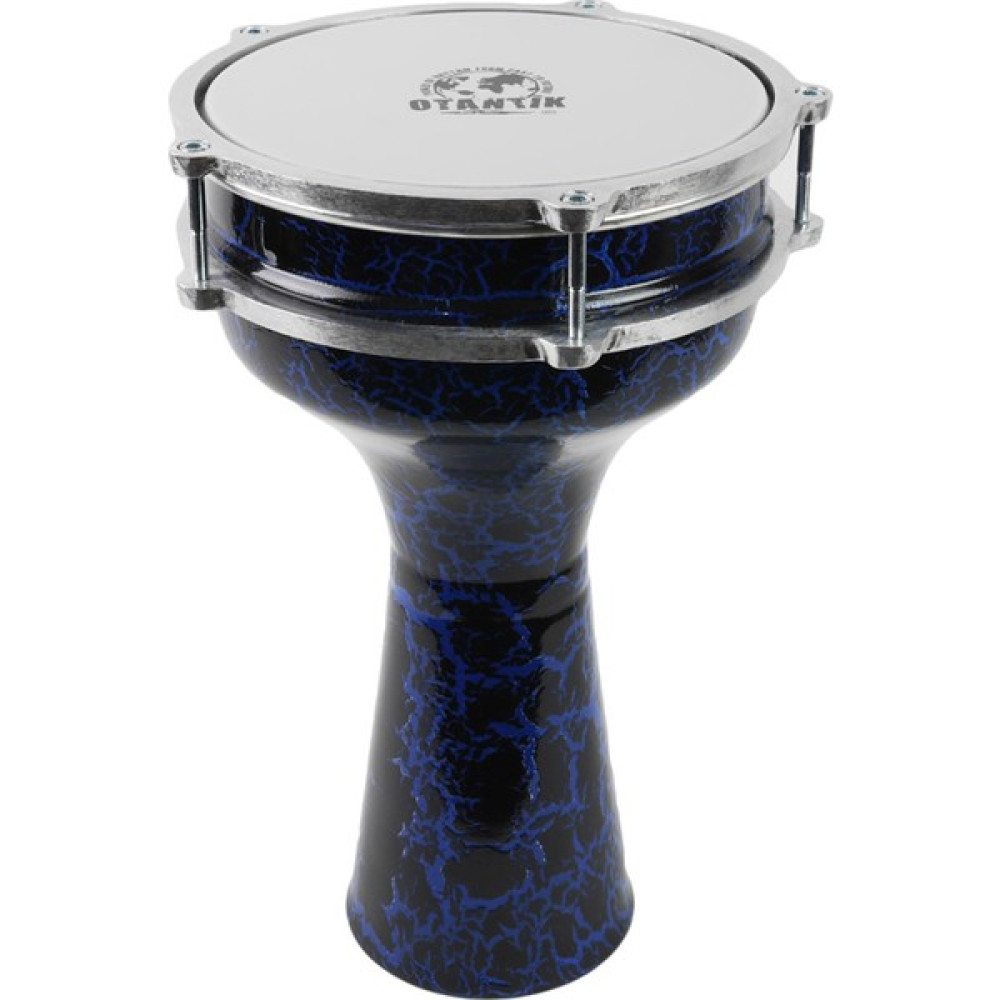 Otantik Müzik Mavi Çatlak Desenli Darbuka No 4 (Drum, Doumbek, Perküsyon) Vurmalı Çalgılar Fiyatı