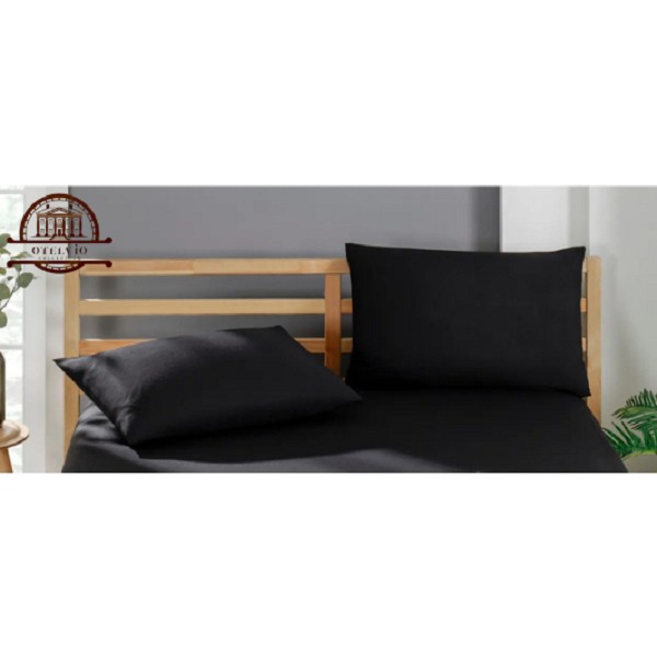 Otelvıo 2 Adet Pamuklu Yastık Kılıfı 50 x 70 cm - Siyah Yastık Kılıfı Fiyatı