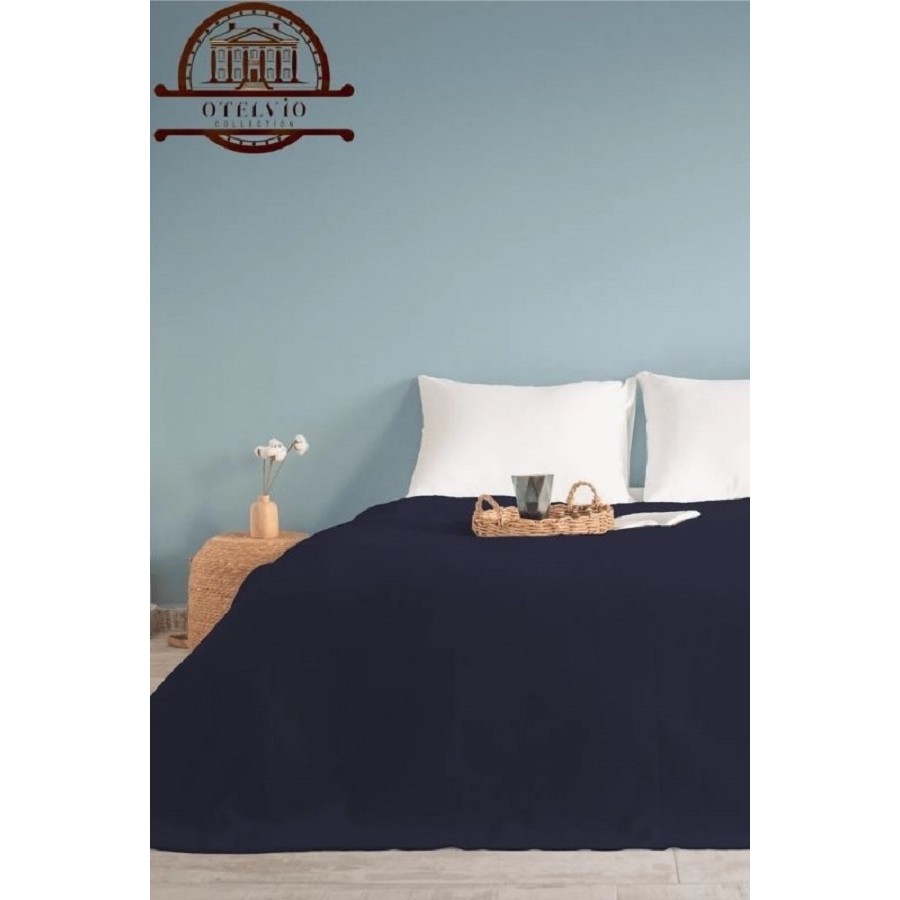 Otelvıo Çift Kişilik Dama Desenli Pike. Damalı Otel Pikesi 200 x 230 - Lacivert Pike & Pike Takımı Fiyatı