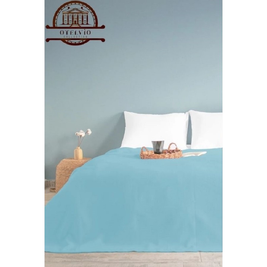 Otelvıo Çift Kişilik Dama Desenli Pike. Damalı Otel Pikesi 200 x 230 - Mavi Pike & Pike Takımı Fiyatı