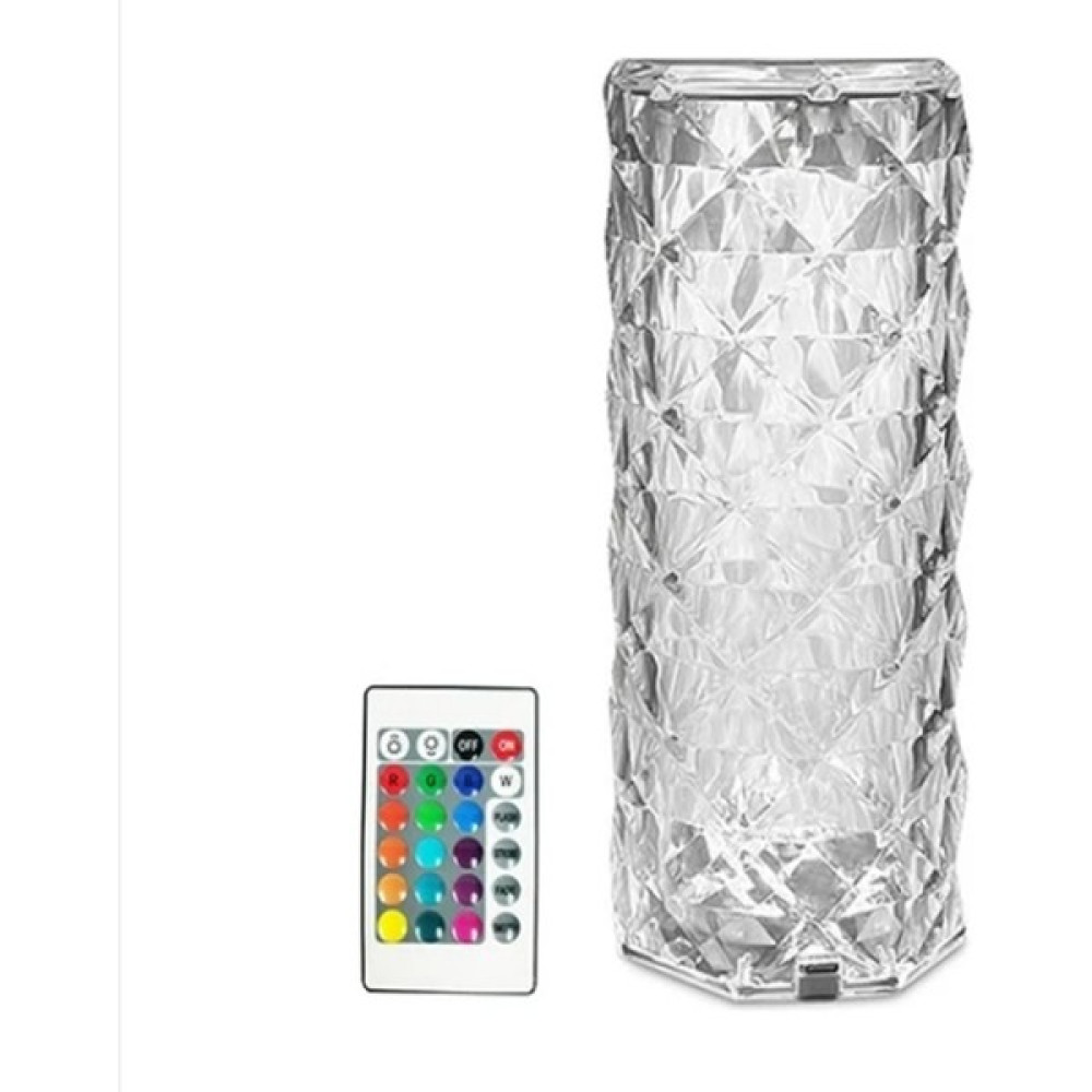 Others 16 Renkli Romantik Gül Işığı Kristal Elmas Masa Gece Lambası Dokunmatik Karartma Atmosfer Işığı (Yurt Dışından) - Beyaz Gece Lambası Fiyatı