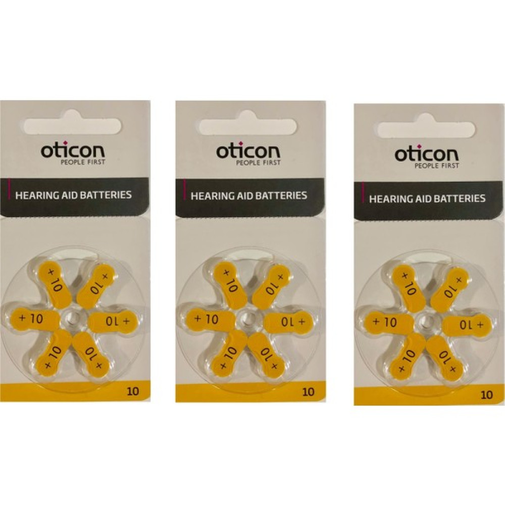 Oticon 10 Numara İşitme Cihazı Pili 3 Paket 18 Adet - 3' lü Diğer Fiyatı