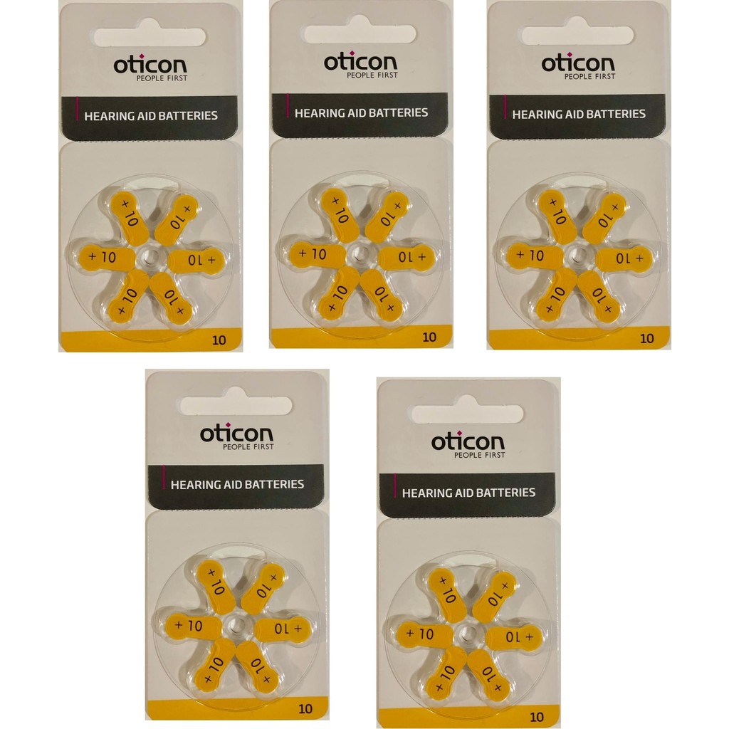 Oticon 10 Numara İşitme Cihazı Pili 5 Paket 30 Adet - 5'li Normal & Şarj Edilebilir Piller Fiyatı