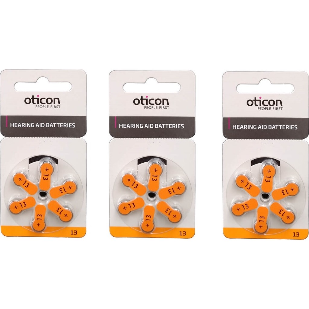 Oticon 13 Numara İşitme Cihazı Pili 3 Paket 18 Adet - 3'lü Normal & Şarj Edilebilir Piller Fiyatı