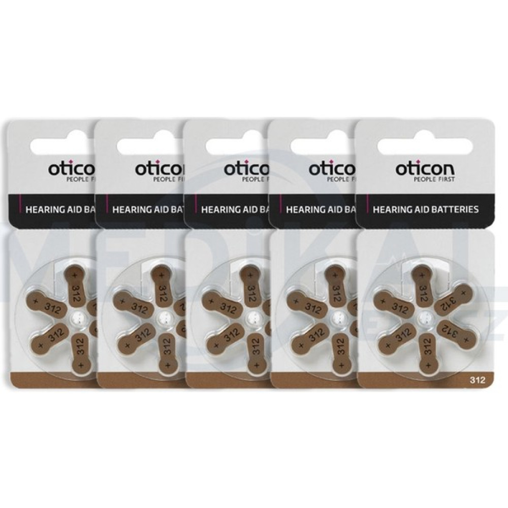 Oticon Işitme Cihazı Pili Oticon 5'li Paket 312 Numara Diğer Fiyatı